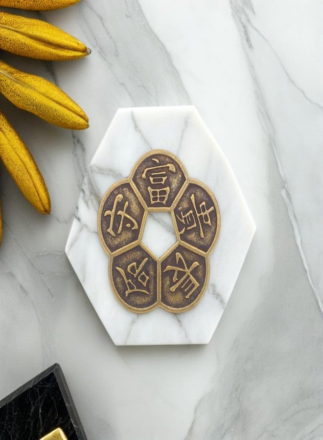 FOYTOKI Chinese Feng Shui Good Luck Coins 2.16 Inch Brass Divination Tokens with Holes for Home Decor and Spiritual Practices - Image 5